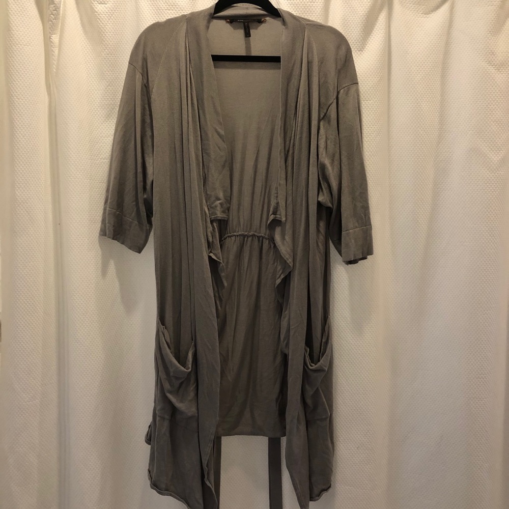 BCBG Gray Duster Cardigan